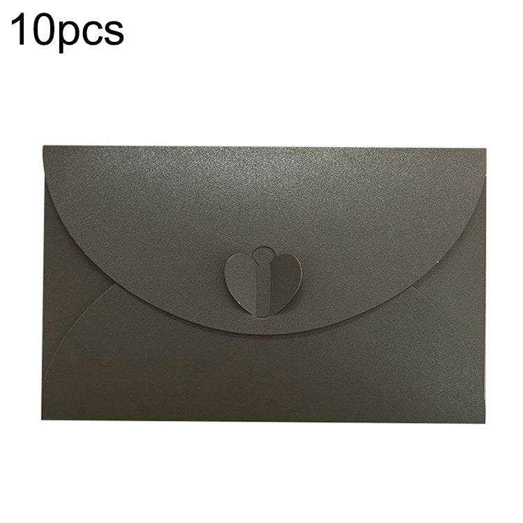 10pcs Love Buckle Pearl Paper Hot Stamping Envelope Invitation Letter