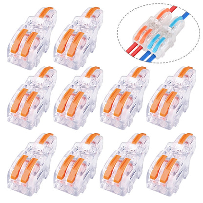 10 PCS Multi-Function Branch Wire Butt Copper Wire Quick Connection Terminal, F12 Orange Handle One in Two Out, F12 Blue Handle One in Two Out, F12 Yellow Handle One in Two Out, F13 Orange Handle One in Three Out, F13 Blue Handle One in Three Out      ...