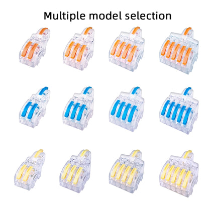 10 PCS Multi-Function Branch Wire Butt Copper Wire Quick Connection Terminal, F12 Orange Handle One in Two Out, F12 Blue Handle One in Two Out, F12 Yellow Handle One in Two Out, F13 Orange Handle One in Three Out, F13 Blue Handle One in Three Out      ...