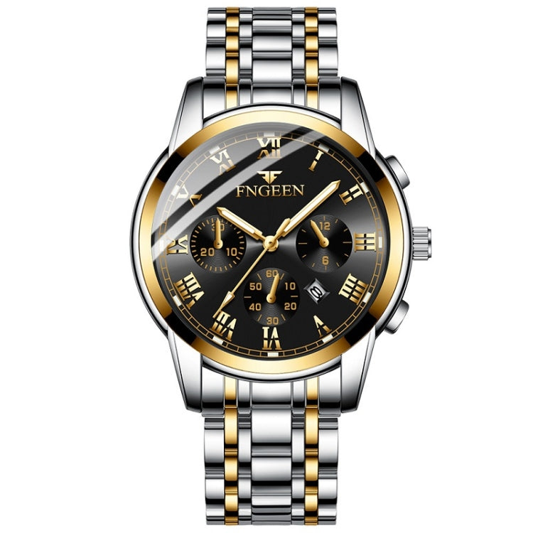 FNGEEN 4006 Montre mécanique automatique pour homme, étanche, montre à quartz, Cadran bleu or, Cadran noir or, Cadran blanc or, Cadran blanc acier, Cadran noir acier, Cadran bleu acier, Cadran noir acier...