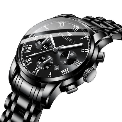 FNGEEN 4006 Montre mécanique automatique pour homme, étanche, montre à quartz, Cadran bleu or, Cadran noir or, Cadran blanc or, Cadran blanc acier, Cadran noir acier, Cadran bleu acier, Cadran noir acier...