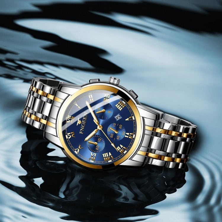 FNGEEN 4006 Montre mécanique automatique pour homme, étanche, montre à quartz, Cadran bleu or, Cadran noir or, Cadran blanc or, Cadran blanc acier, Cadran noir acier, Cadran bleu acier, Cadran noir acier...