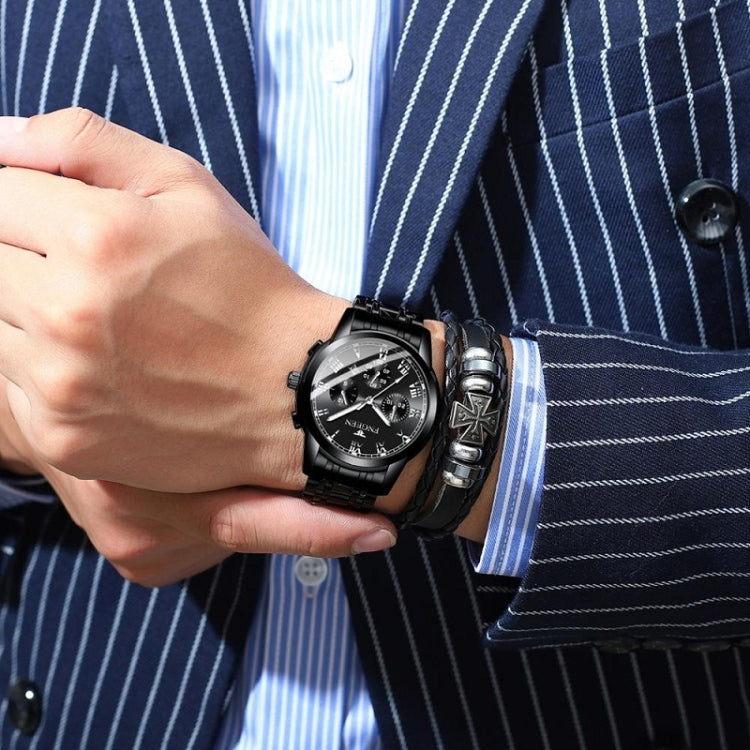 FNGEEN 4006 Montre mécanique automatique pour homme, étanche, montre à quartz, Cadran bleu or, Cadran noir or, Cadran blanc or, Cadran blanc acier, Cadran noir acier, Cadran bleu acier, Cadran noir acier...