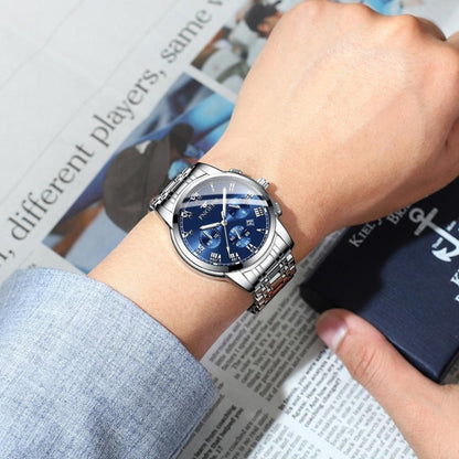 FNGEEN 4006 Montre mécanique automatique pour homme, étanche, montre à quartz, Cadran bleu or, Cadran noir or, Cadran blanc or, Cadran blanc acier, Cadran noir acier, Cadran bleu acier, Cadran noir acier...