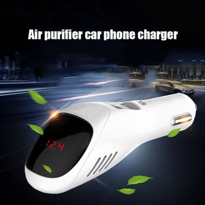 S90B Multifunctional Car Negative Ion Formaldehyde Removal Air Purifier, White, Black