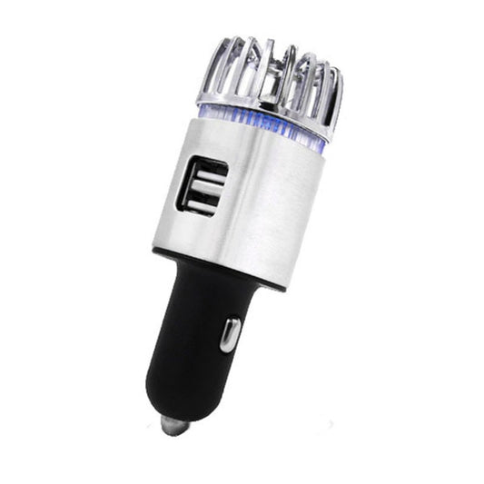 JO-6291 Negative Ion Car Sterilizing Air Purifier Mobile Phone High-Speed Charging Dual USB Cigarette Lighter, JO-6291 Mysterious Silver, JO-6291 Tyrant Gold