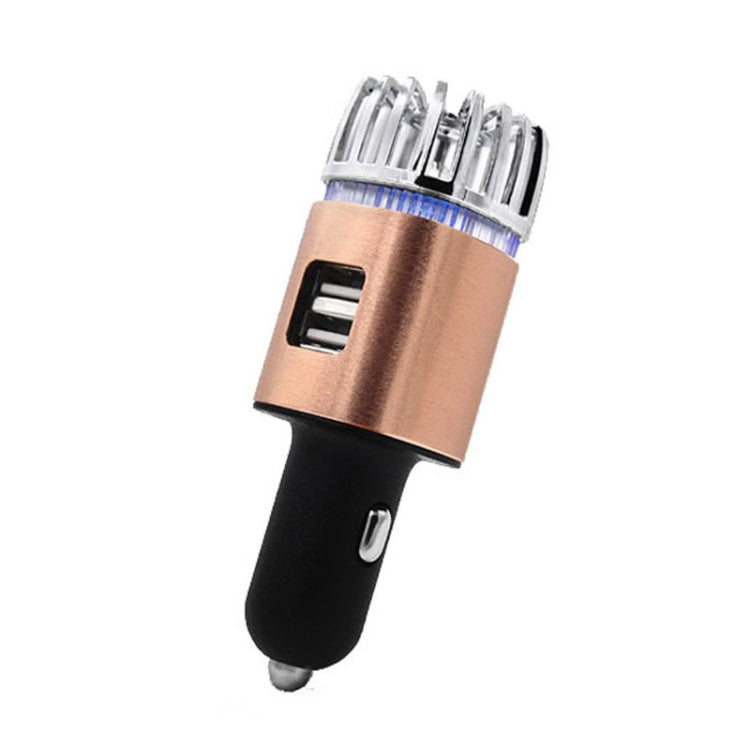 JO-6291 Negative Ion Car Sterilizing Air Purifier Mobile Phone High-Speed Charging Dual USB Cigarette Lighter, JO-6291 Mysterious Silver, JO-6291 Tyrant Gold