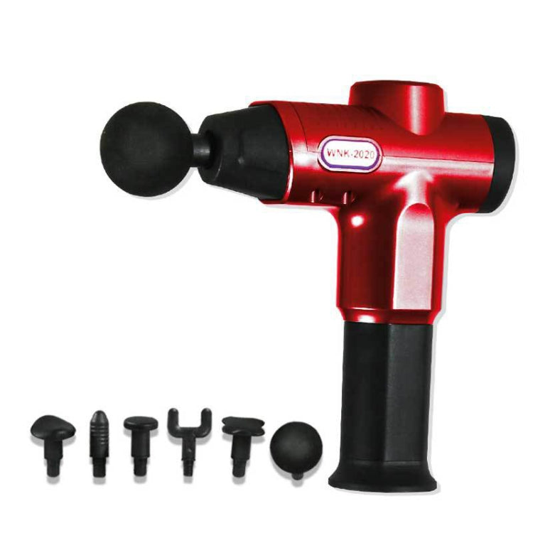 Hishell WK-2020 Electric Massage Gun Muscle Relaxation Charging Massager Portable Fitness Equipment Fascia Gun, Silver, Red, Blue
