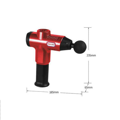 Hishell WK-2020 Electric Massage Gun Muscle Relaxation Charging Massager Portable Fitness Equipment Fascia Gun, Silver, Red, Blue