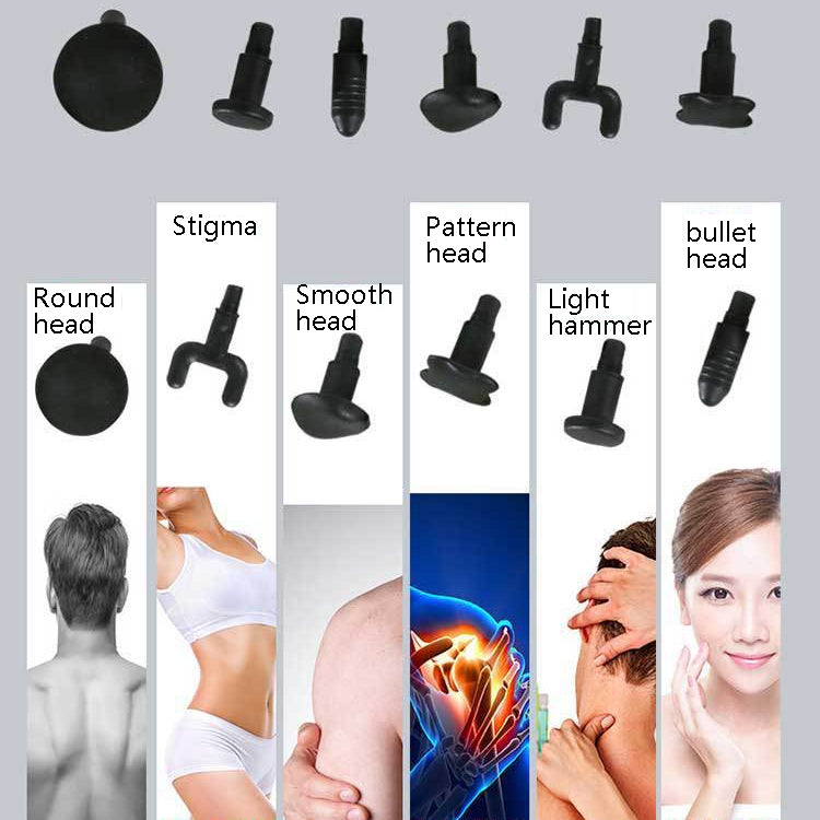 Hishell WK-2020 Electric Massage Gun Muscle Relaxation Charging Massager Portable Fitness Equipment Fascia Gun, Silver, Red, Blue