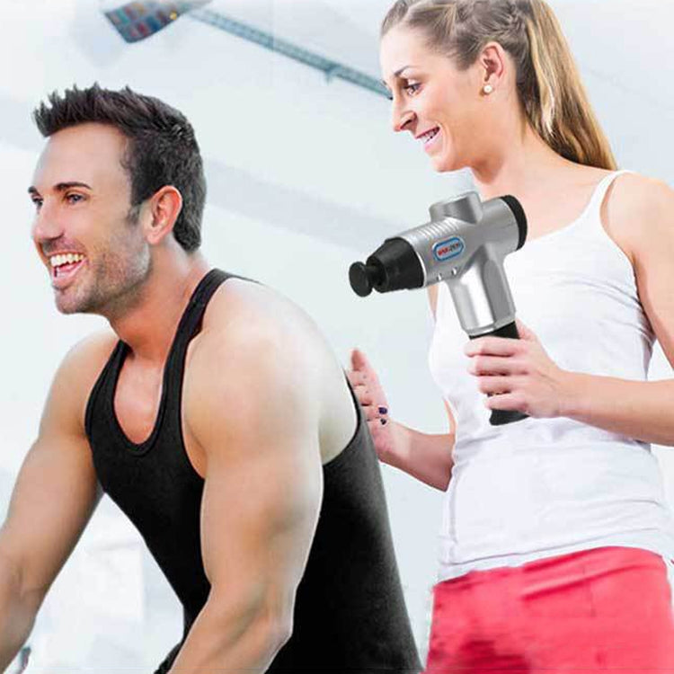 Hishell WK-2020 Electric Massage Gun Muscle Relaxation Charging Massager Portable Fitness Equipment Fascia Gun, Silver, Red, Blue