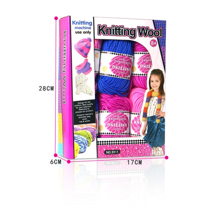 Fille Bricolage Tricotage Écharpe Chapeau Fil de Laine, Livraison de Couleur Aléatoire, Laine à Tricoter