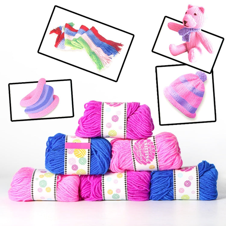 Fille Bricolage Tricotage Écharpe Chapeau Fil de Laine, Livraison de Couleur Aléatoire, Laine à Tricoter