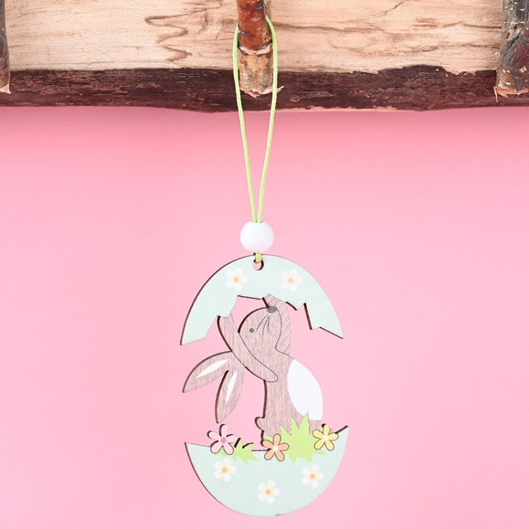 Easter Wooden Pendants Festive Atmosphere Decorative Items, Bunny Egg Shell, Rabbit Lifting Eggshell, Small Egg Shell, Yellow Rabbit Eggshell, Pink Egg, Yellow Rabbit Tooth Egg, Light Yellow Upside-down Rabbit Eggs, Blue Egg, Orange-winged Bird        ...