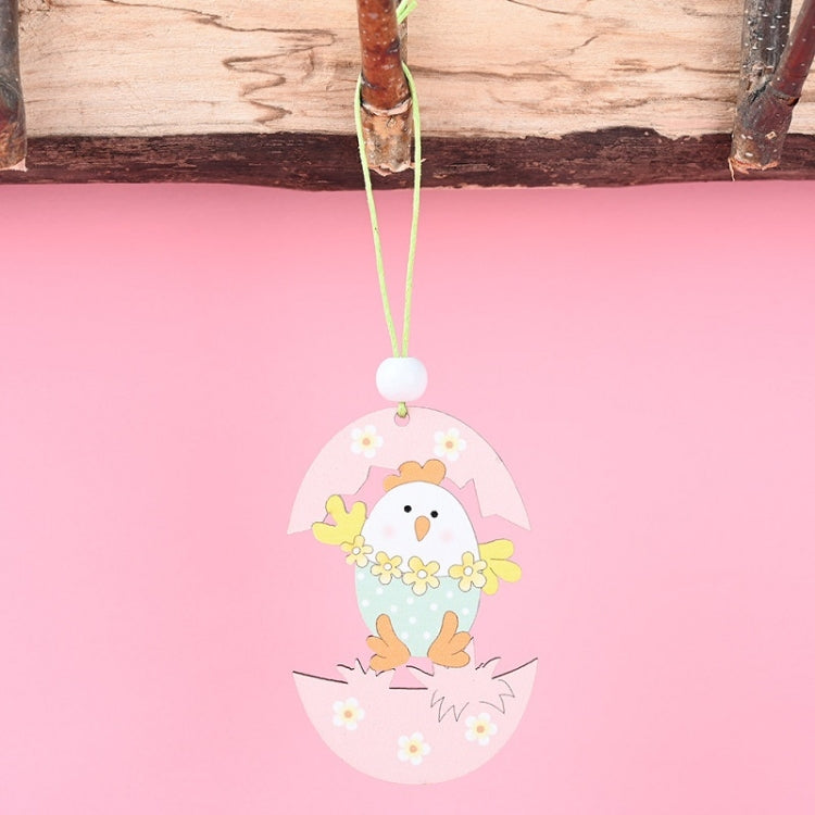 Easter Wooden Pendants Festive Atmosphere Decorative Items, Bunny Egg Shell, Rabbit Lifting Eggshell, Small Egg Shell, Yellow Rabbit Eggshell, Pink Egg, Yellow Rabbit Tooth Egg, Light Yellow Upside-down Rabbit Eggs, Blue Egg, Orange-winged Bird        ...