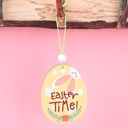 Easter Wooden Pendants Festive Atmosphere Decorative Items, Bunny Egg Shell, Rabbit Lifting Eggshell, Small Egg Shell, Yellow Rabbit Eggshell, Pink Egg, Yellow Rabbit Tooth Egg, Light Yellow Upside-down Rabbit Eggs, Blue Egg, Orange-winged Bird        ...