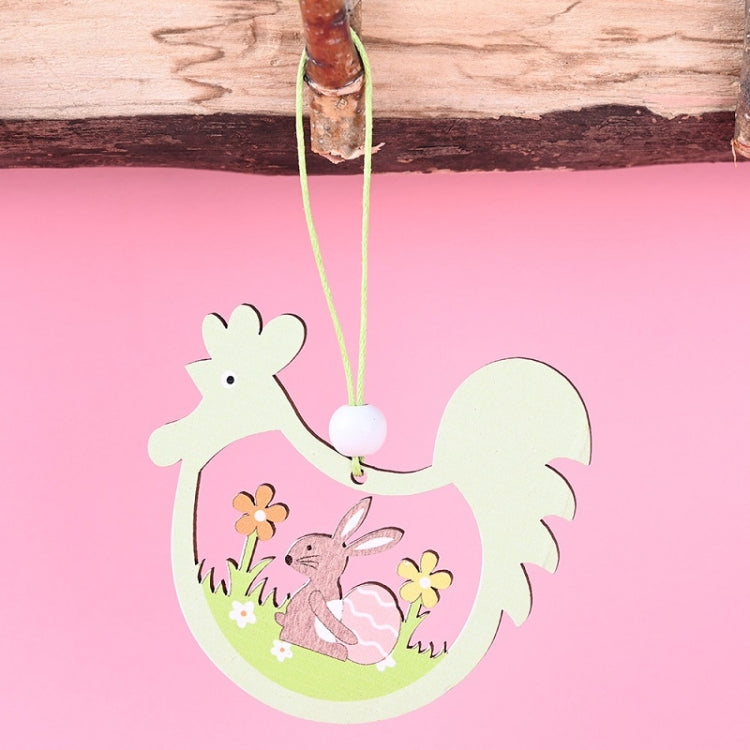 Easter Wooden Pendants Festive Atmosphere Decorative Items, Bunny Egg Shell, Rabbit Lifting Eggshell, Small Egg Shell, Yellow Rabbit Eggshell, Pink Egg, Yellow Rabbit Tooth Egg, Light Yellow Upside-down Rabbit Eggs, Blue Egg, Orange-winged Bird        ...