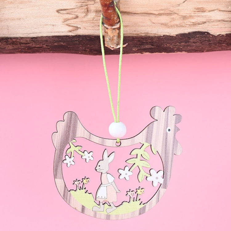 Easter Wooden Pendants Festive Atmosphere Decorative Items, Bunny Egg Shell, Rabbit Lifting Eggshell, Small Egg Shell, Yellow Rabbit Eggshell, Pink Egg, Yellow Rabbit Tooth Egg, Light Yellow Upside-down Rabbit Eggs, Blue Egg, Orange-winged Bird        ...