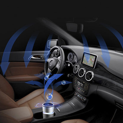K04 Colorful Car Charger USB Car Negative Ion Air Purifier, K04