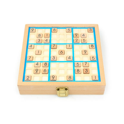 Jeu de société multifonctionnel 3 en 1 pour enfants, Sudoku, puzzle, bleu, rose