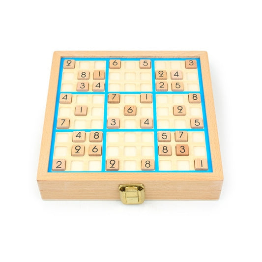 Jeu de société multifonctionnel 3 en 1 pour enfants, Sudoku, puzzle, bleu, rose