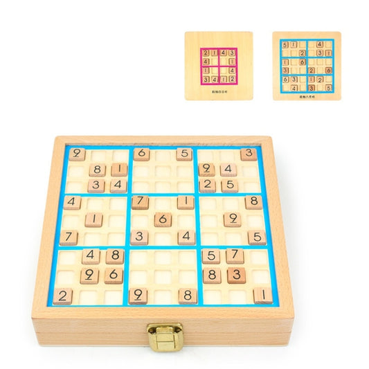 Jeu de société multifonctionnel 3 en 1 pour enfants, Sudoku, puzzle, bleu, rose