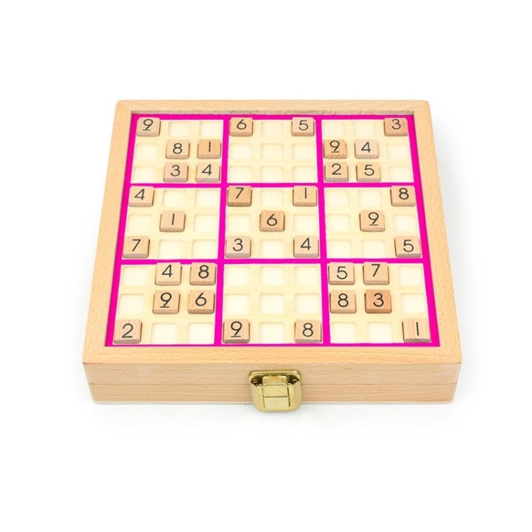 Jeu de société multifonctionnel 3 en 1 pour enfants, Sudoku, puzzle, bleu, rose