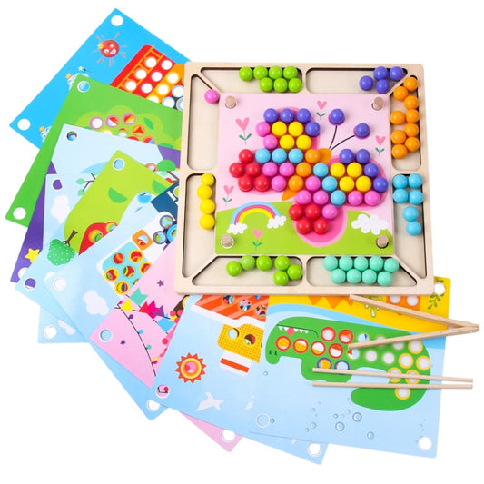 Chopsticks Clip Beads Educational Toys Hand-Eye Coordination Concentration Training Toys Random Color Delivery, Chopsticks Clip Beads