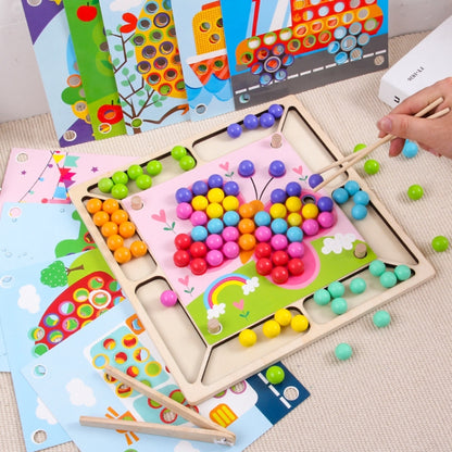 Chopsticks Clip Beads Educational Toys Hand-Eye Coordination Concentration Training Toys Random Color Delivery, Chopsticks Clip Beads
