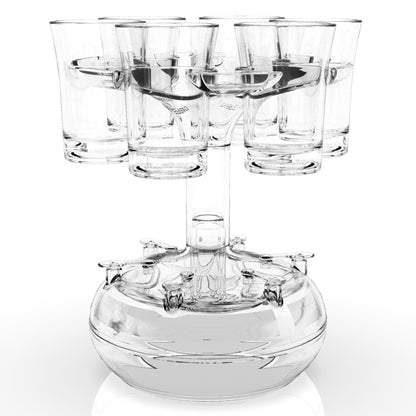6 Shot Glass Dispenser And Holder Automatic Diversion Pourer