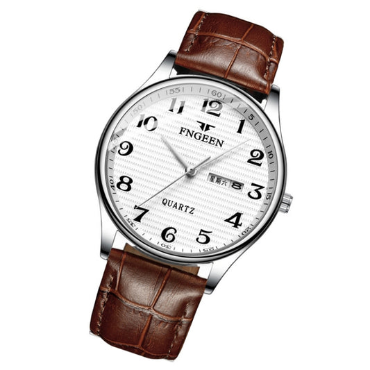 Montre à quartz FNGEEN 7811 pour hommes d'âge mûr et âgés, grand cadran numérique