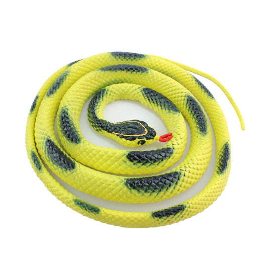 Lot de 2 serpents boa constrictor, jouet farceur et effrayant, jaune, vert, noir et marron