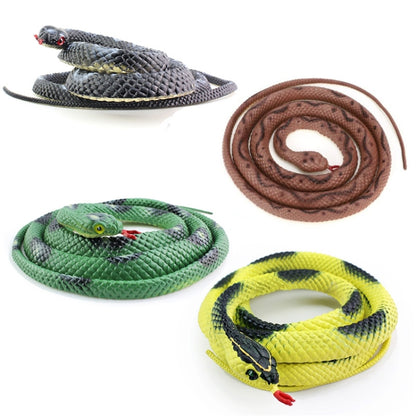2 PIÈCES Boa Constrictor Jouet Astucieux Blague Simulation Serpent Effrayant, Jaune, Vert, Noir, Marron
