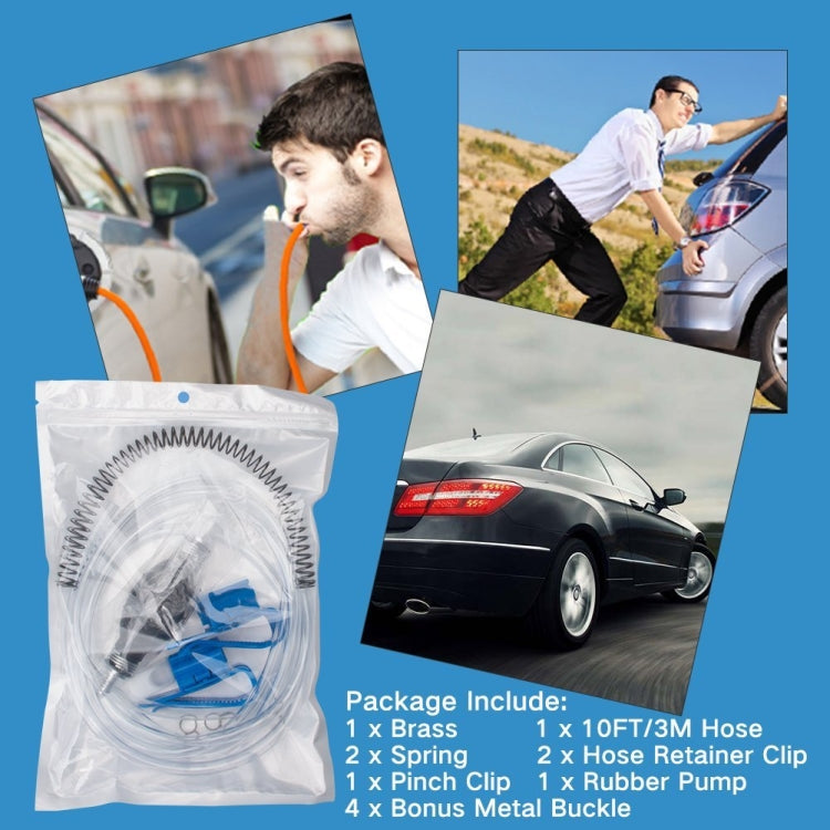 Manual One-Way Valve Oil Pump Fuel Hand Oil Pump Car Fuel Pipe Oil Pump, 3m Oil Pump