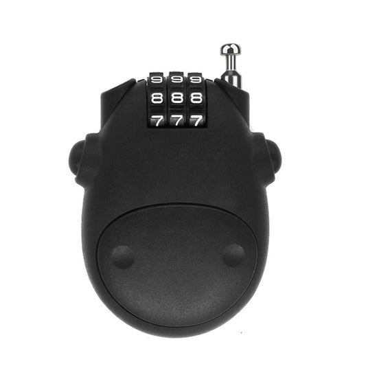 Antivol portable pour vélo et moto Câble antivol télescopique Verrouillage par mot de passe Vache de dessin animé, Verrouillage par mot de passe Vache (Noir), Verrouillage par mot de passe Vache (Argent)