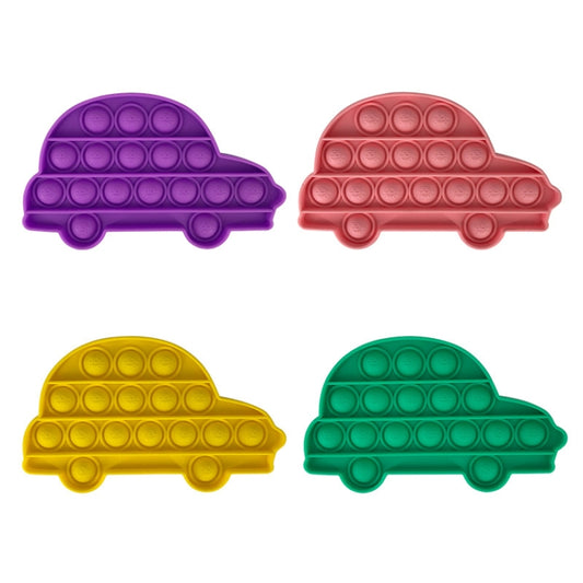 5 PCS Child Mental Arithmetic Desktop Educational Toys Silicone Pressing Board Game, Style:, Car (Pink), Car  (Yellow), Car (Purple)
