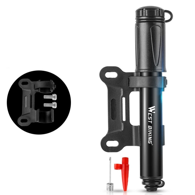 Pompe haute pression mini portable pour vélo West Biking avec tuyau, gonfleur de basket avec tuyau (noir)