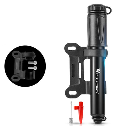 Pompe haute pression mini portable pour vélo West Biking avec tuyau, gonfleur de basket avec tuyau (noir)