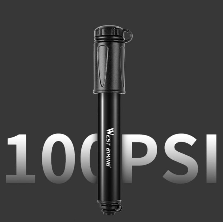 Pompe haute pression mini portable pour vélo West Biking avec tuyau, gonfleur de basket avec tuyau (noir)