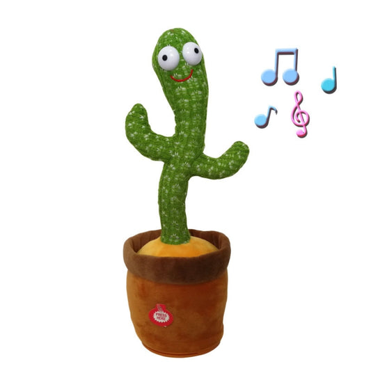 Cactus eléctrico bailarín que canta, muñeco de regalo navideño para niños, sin batería
