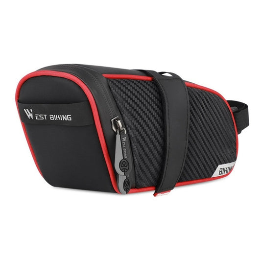WEST BIKING Sacoche de Selle Étanche pour Vélo VTT, Petit (Noir Rouge), Petit (Noir Gris), Grand (Noir Rouge), Grand (Noir Gris)