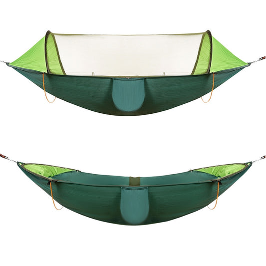Hamac Moustiquaire Automatique Anti-Retournement à Ouverture Rapide, Camping Extérieur Double Anti-Moustiques, Taille : 290x140cm, Vert 290x140cm, Bleu 290x140cm, Jaune 290x140cm