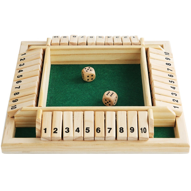 Vierseitiges Digital-Flip-Spiel, Party-Interaktion, pädagogisches Freizeit-Brettspiel für Kinder, Dekompressions-Holzspielzeug für Erwachsene, Grün