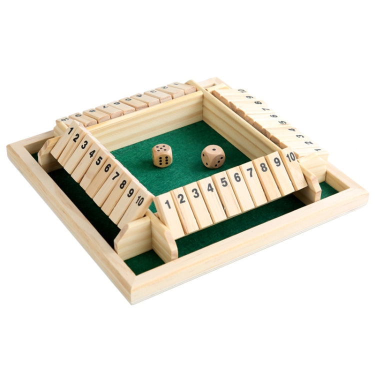 Vierseitiges Digital-Flip-Spiel, Party-Interaktion, pädagogisches Freizeit-Brettspiel für Kinder, Dekompressions-Holzspielzeug für Erwachsene, Grün