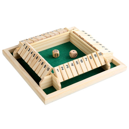Vierseitiges Digital-Flip-Spiel, Party-Interaktion, pädagogisches Freizeit-Brettspiel für Kinder, Dekompressions-Holzspielzeug für Erwachsene, Grün