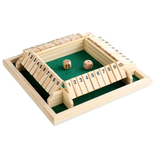 Jeu de société numérique à quatre faces pour enfants, jeu de société éducatif de loisirs, jouet en bois de décompression pour adultes, vert