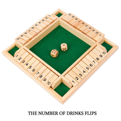 Vierseitiges Digital-Flip-Spiel, Party-Interaktion, pädagogisches Freizeit-Brettspiel für Kinder, Dekompressions-Holzspielzeug für Erwachsene, Grün