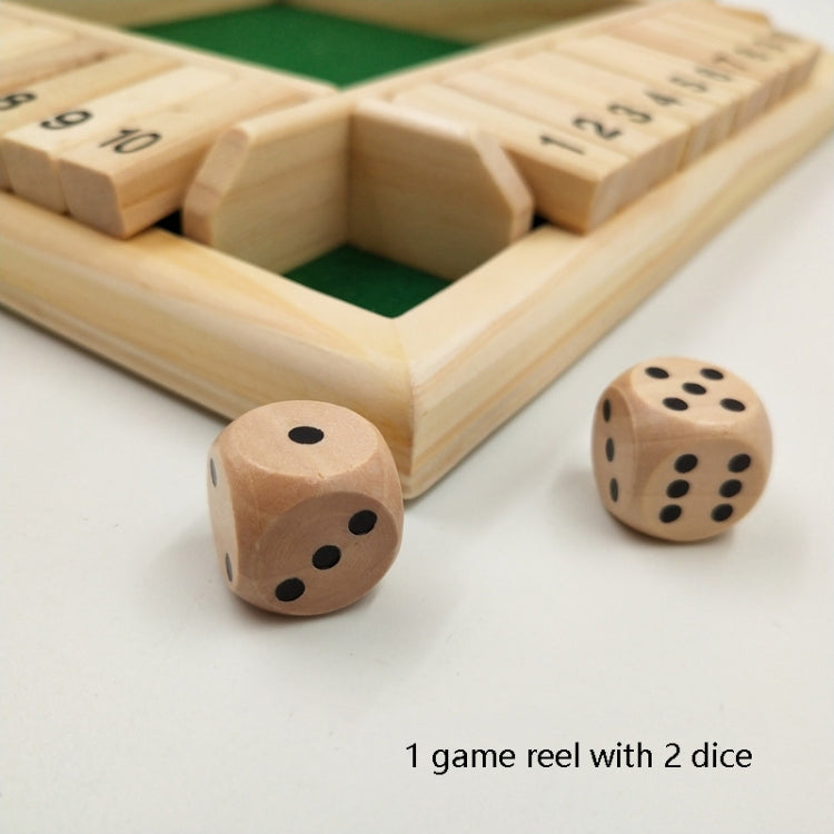 Vierseitiges Digital-Flip-Spiel, Party-Interaktion, pädagogisches Freizeit-Brettspiel für Kinder, Dekompressions-Holzspielzeug für Erwachsene, Grün