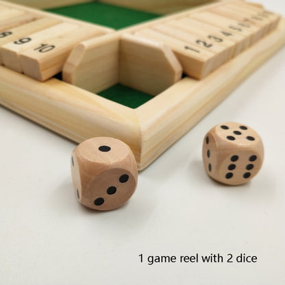 Vierseitiges Digital-Flip-Spiel, Party-Interaktion, pädagogisches Freizeit-Brettspiel für Kinder, Dekompressions-Holzspielzeug für Erwachsene, Grün