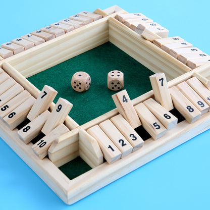 Vierseitiges Digital-Flip-Spiel, Party-Interaktion, pädagogisches Freizeit-Brettspiel für Kinder, Dekompressions-Holzspielzeug für Erwachsene, Grün